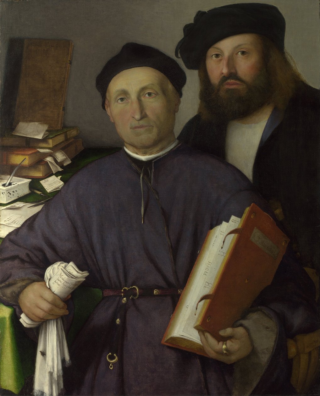 Lääkäri Giovanni Agostino della Torre ja hänen poikansa Niccolò tekijältä Lorenzo Lotto