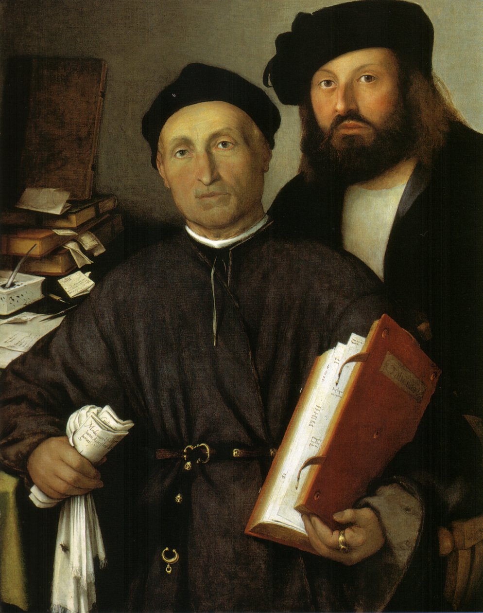 Lääkäri Giovanni Agostino della Torre ja hänen poikansa, Niccolò, n. 1515 (öljy kankaalle) tekijältä Lorenzo Lotto