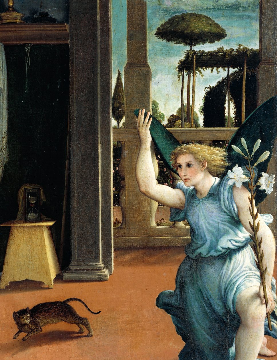 The Recanati Annunciation, noin 1532, kirjoittanut Lorenzo Lotto (1480 ca-1556), öljy kankaalle tekijältä Lorenzo Lotto