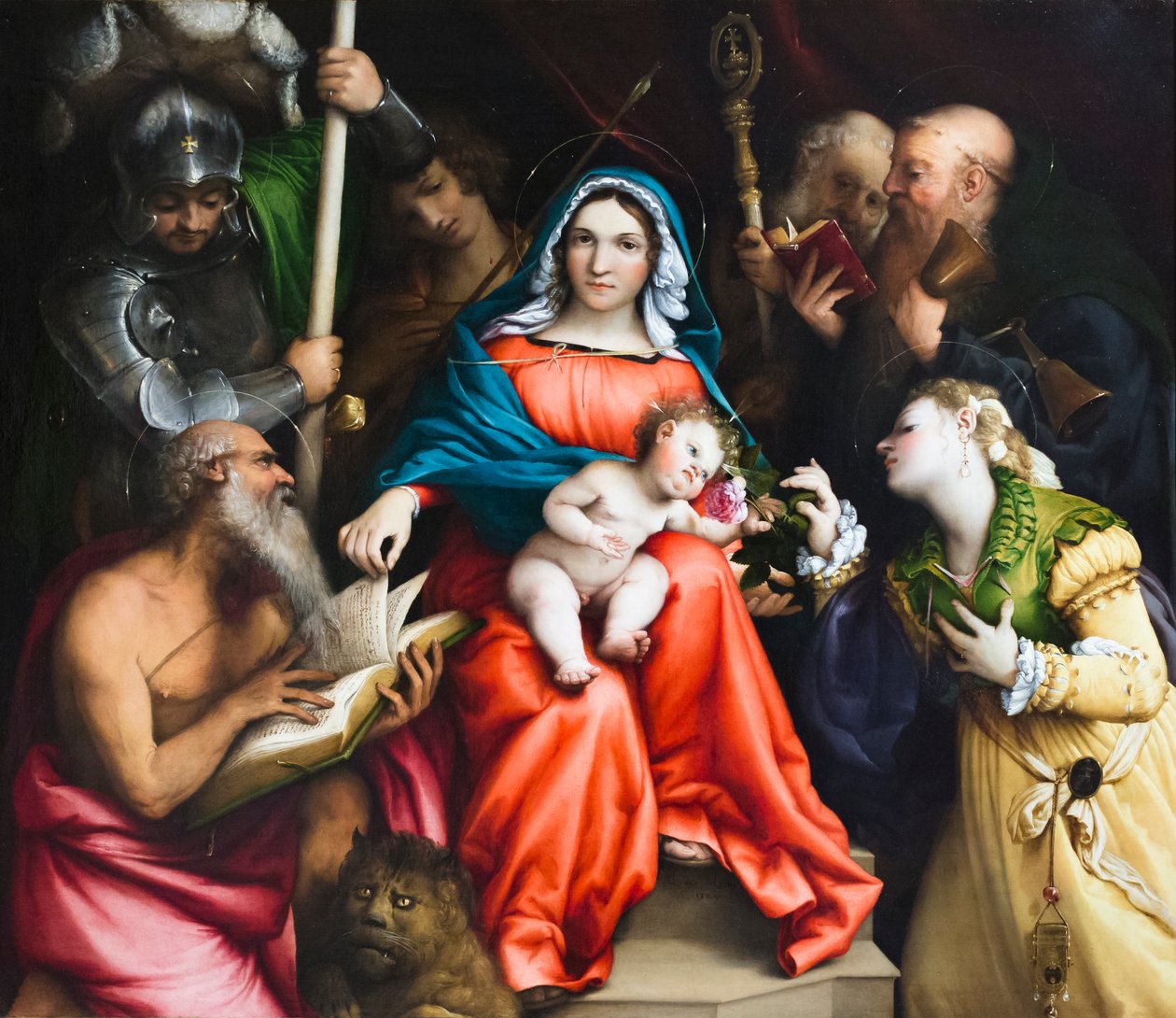 Pyhän Katariinan Aleksandrialaisen mystinen avioliitto tekijältä Lorenzo Lotto