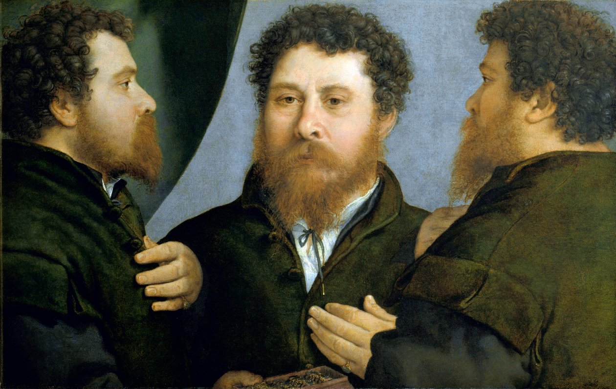 Kolminkertainen muotokuva Goldsmith-maalauksesta, kirjoittanut Lorenzo Lotto tekijältä Lorenzo Lotto