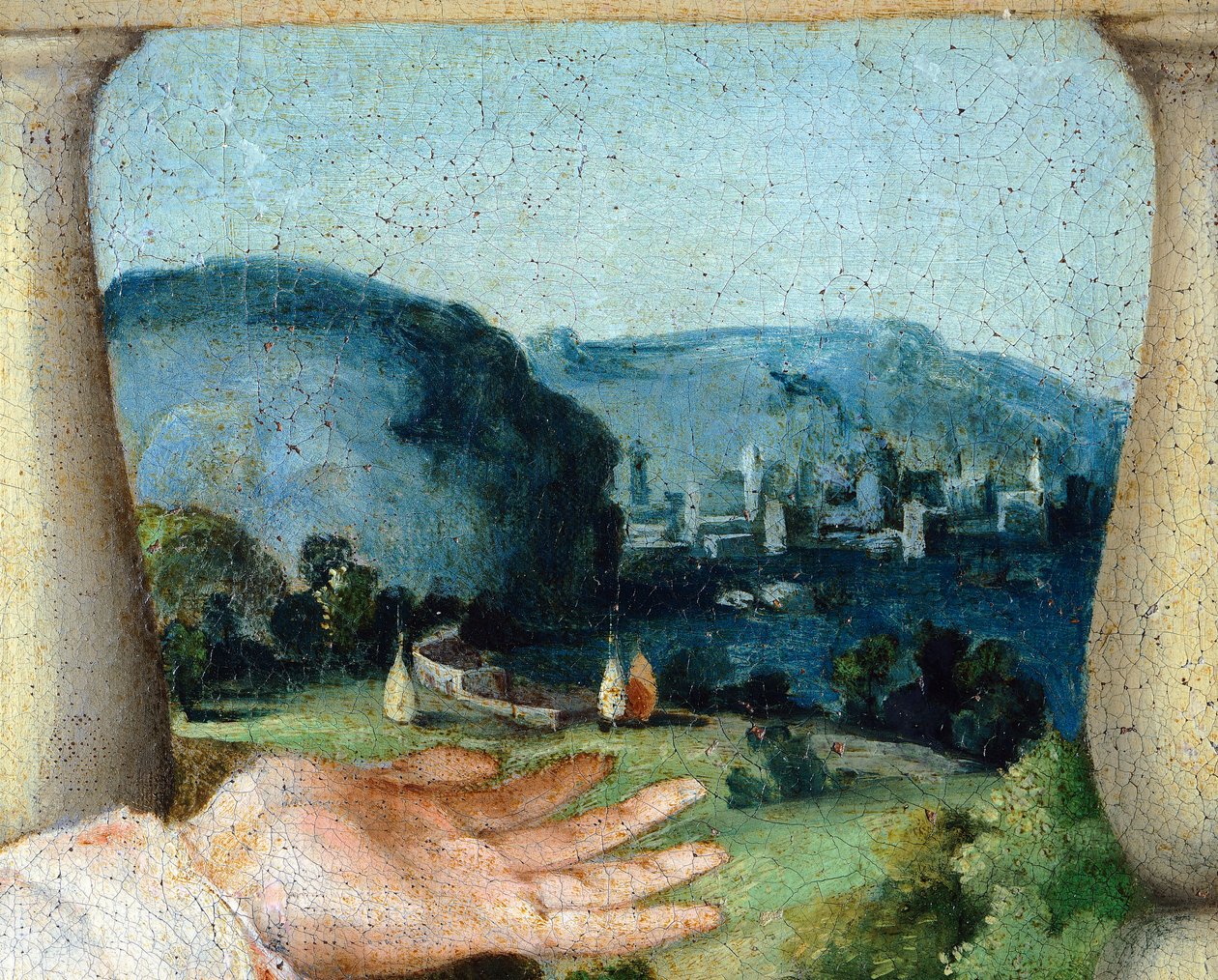 Neitsyt kirkkaudessa pyhien Cosman ja Damianuksen välillä tekijältä Lorenzo Lotto