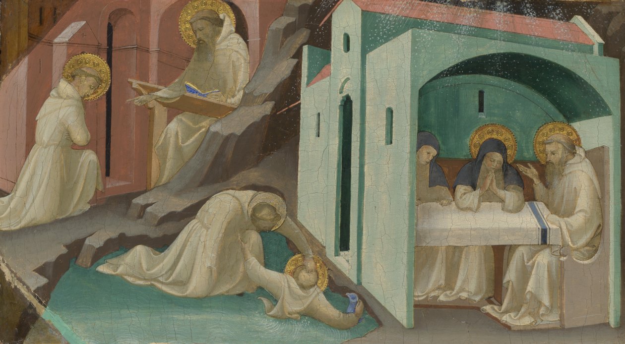 Tapahtumat Pyhän Benedictuksen elämässä, 1408 tekijältä Lorenzo Monaco