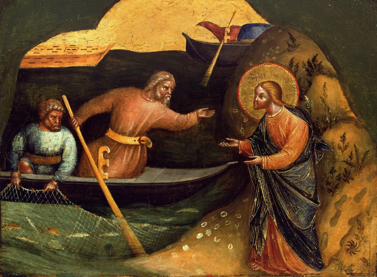 Apostolien Pietari ja Andreas Predella -paneeli, noin 1370. tekijältä Lorenzo Veneziano