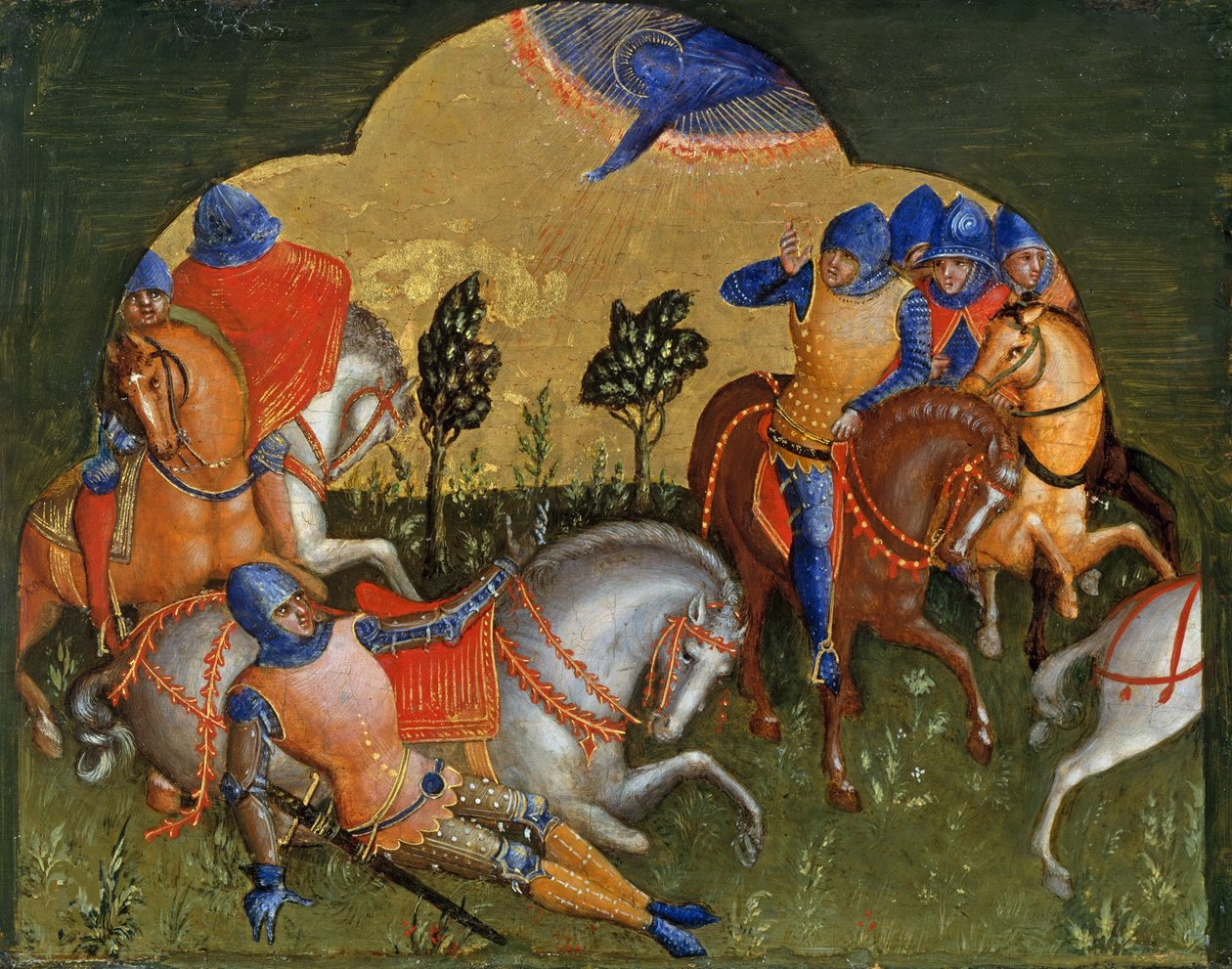 Paul Predella -paneelin muunnos, noin 1370. tekijältä Lorenzo Veneziano