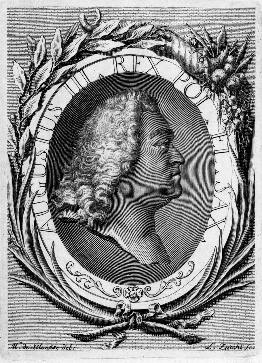 Puolan Augustus III:n muotokuva tekijältä Lorenzo Zucchi