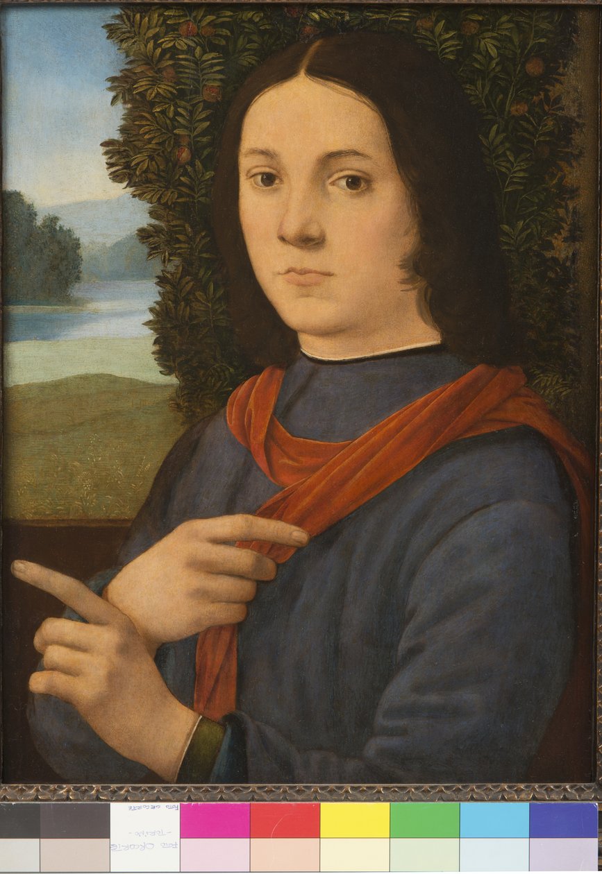 Nuoren miehen muotokuva, 1490-99 tekijältä Lorenzo di Credi