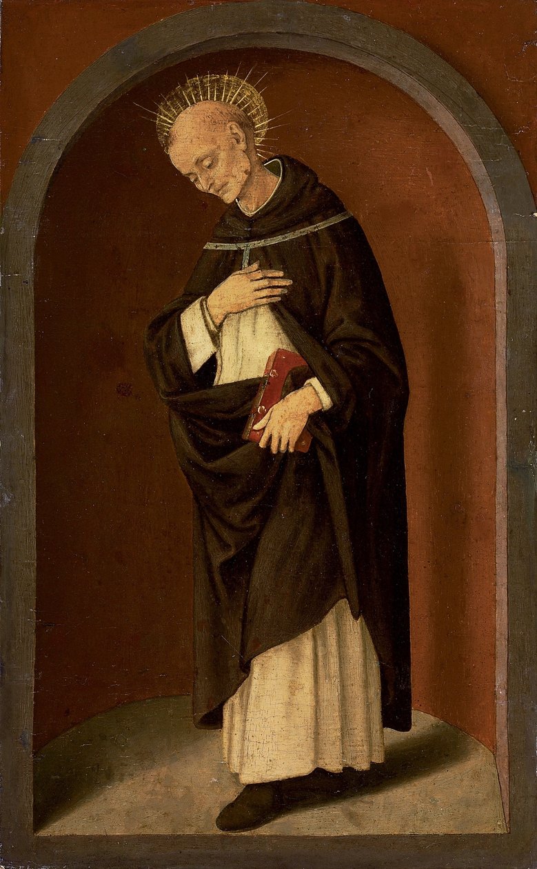 Saint Bernardino of Siena, veistoksellisessa kapeikossa tekijältä Lorenzo di Credi