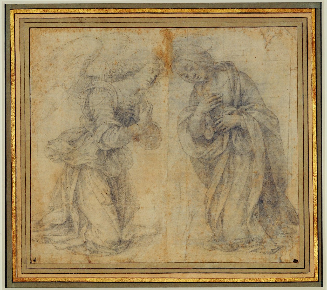 Tutkimus Annunciation ... tekijältä Lorenzo di Credi