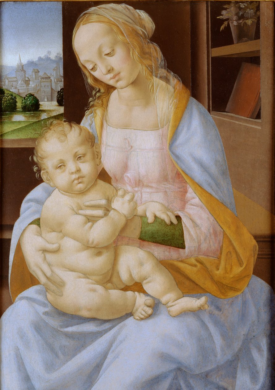 Neitsyt ja lapsi, 1400-1500-luvulla 1470-1537 tekijältä Lorenzo di Credi