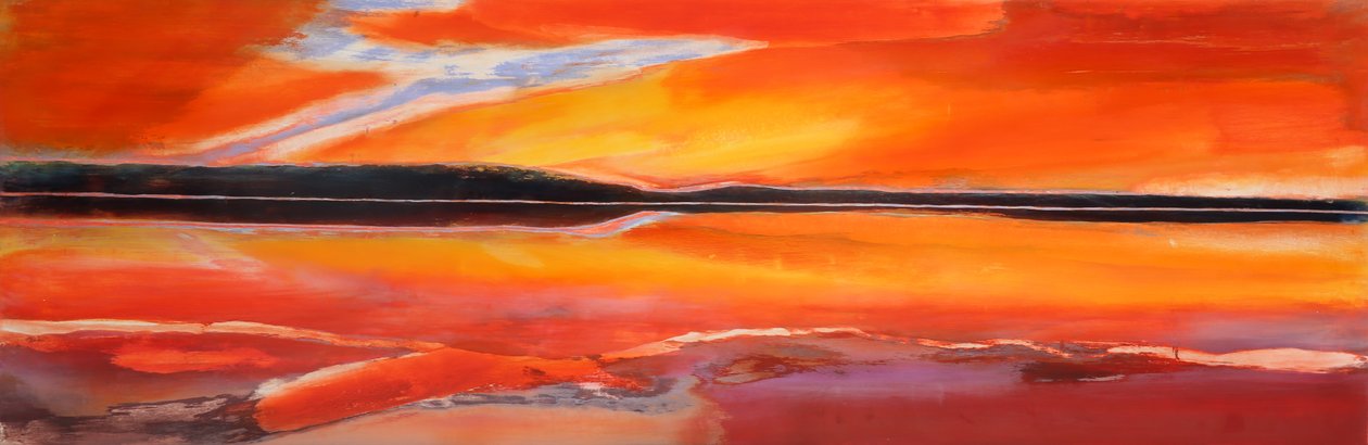 Phoenix Rising, 2014, öljy ja sellakka gesso-paneelissa tekijältä Lou Gibbs
