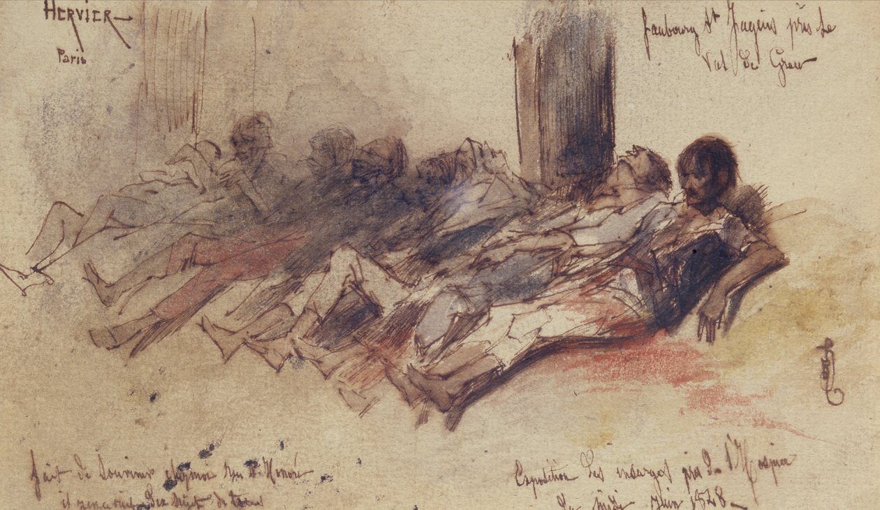Kesäkuun 1848 uhrit (wc paperilla) tekijältä Louis Adolphe Hervier