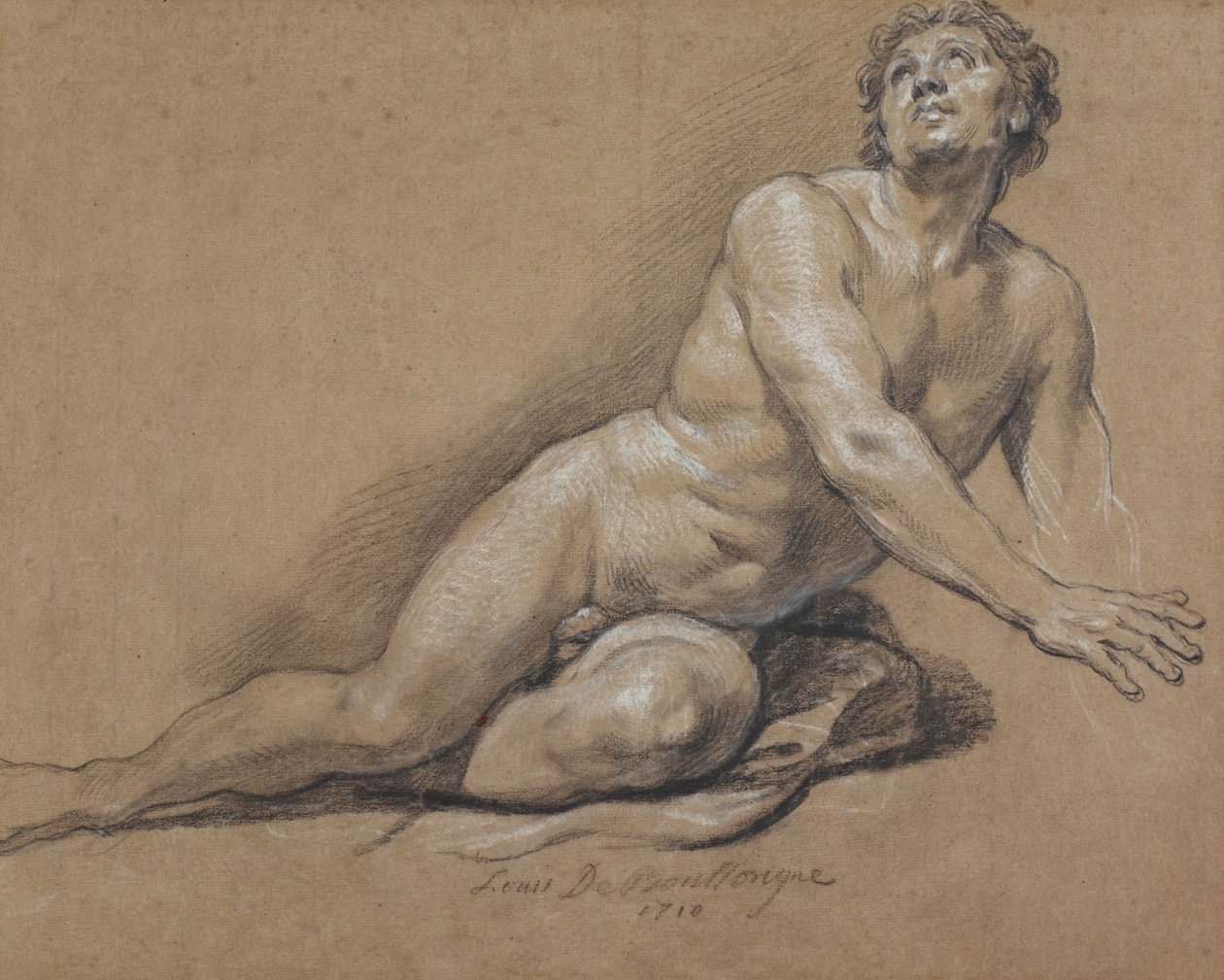 Makaava mies alaston tekijältä Louis Boullongne the younger