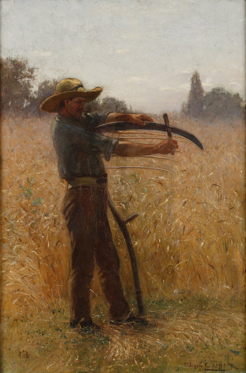 Viikatemies, n. 1879-1881 tekijältä Louis Comfort Tiffany