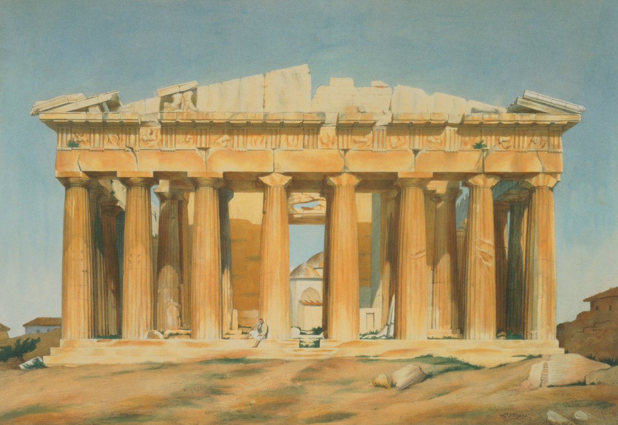 Parthenon, Ateena, 1810-37 tekijältä Louis Dupré