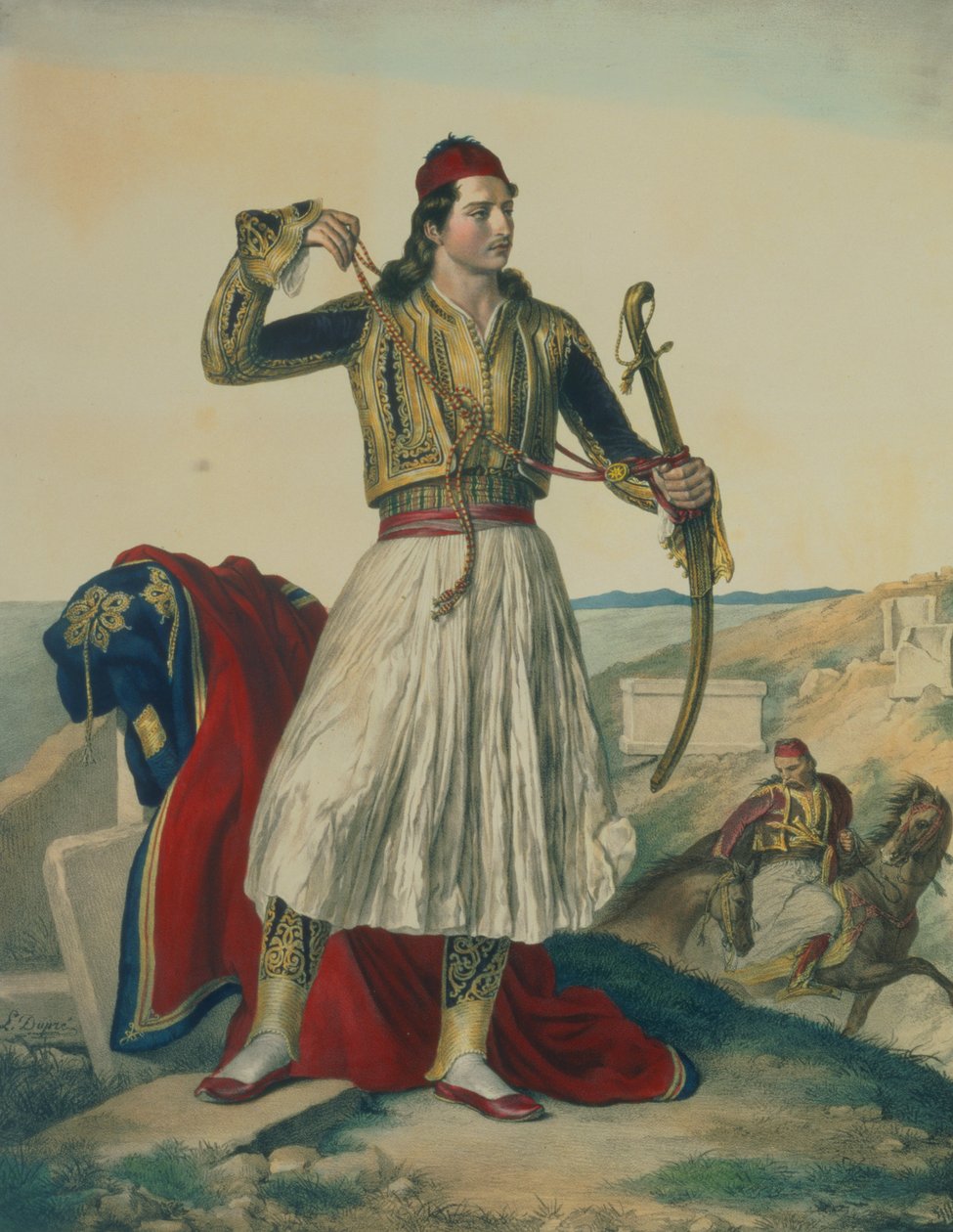 Demetrius Mavromichalis, kreikkalainen sotilas ja patriootti, 1825 tekijältä Louis Dupré