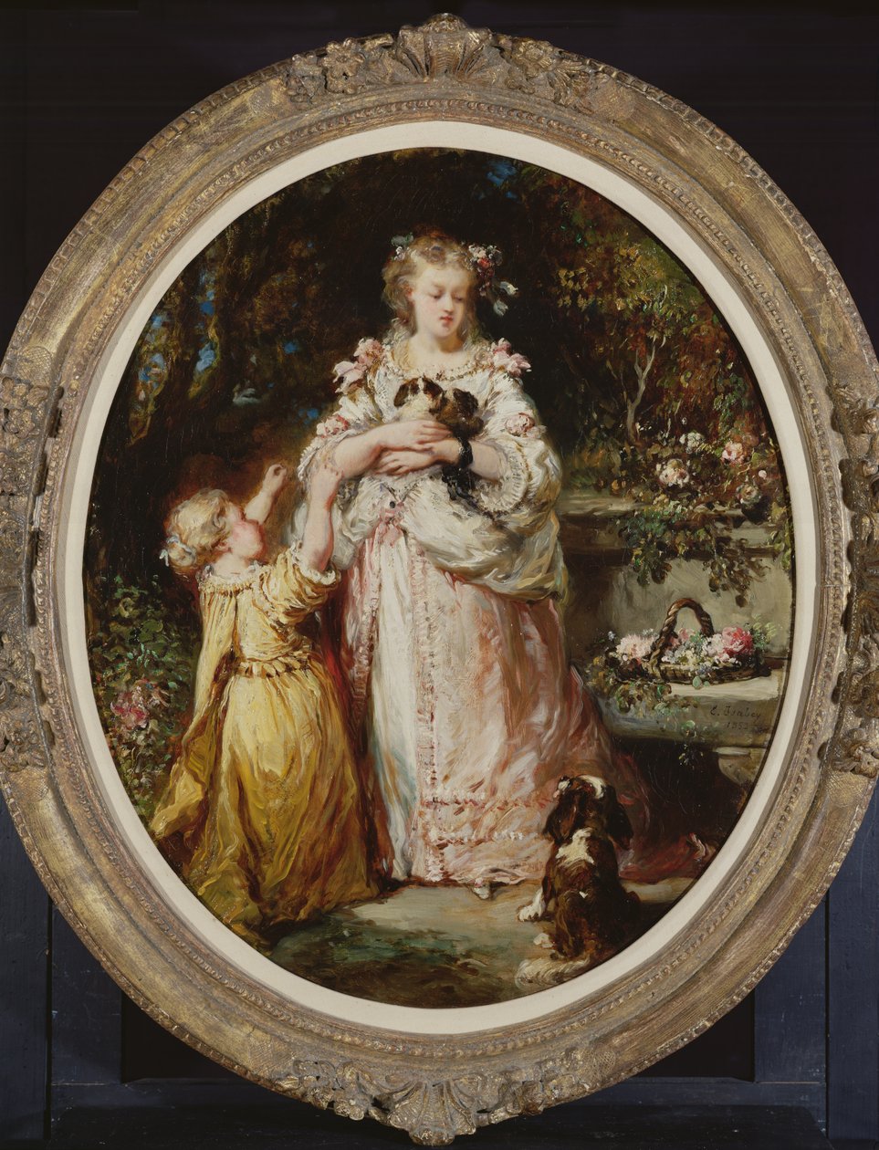 The New Litter, 1852 (soikea) tekijältä Eugene Isabey