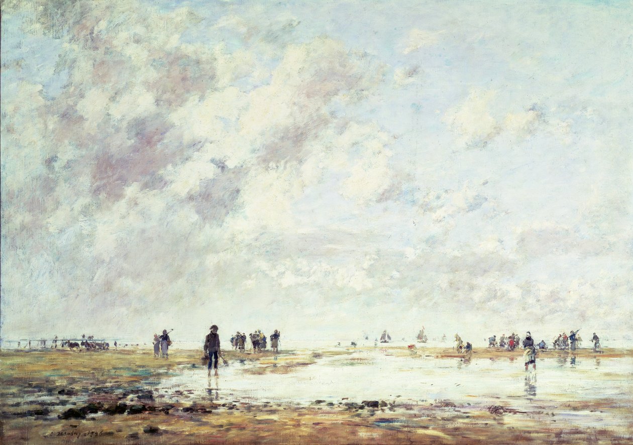 Laskuvesi Etaplesissa, 1886 tekijältä Eugene Louis Boudin