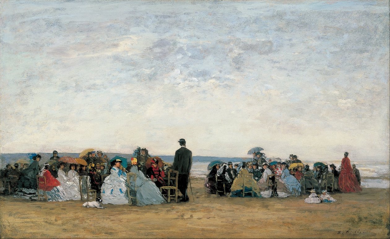 Ranta lähellä Trouvillea tekijältä Eugene Louis Boudin