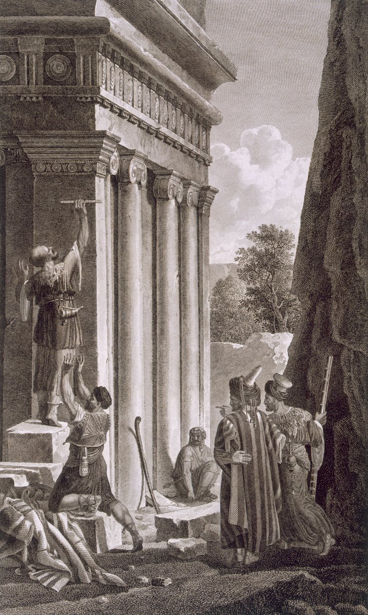 Absalomin hauta, Joosofatin laakso, 1799 tekijältä Louis Francois Cassas