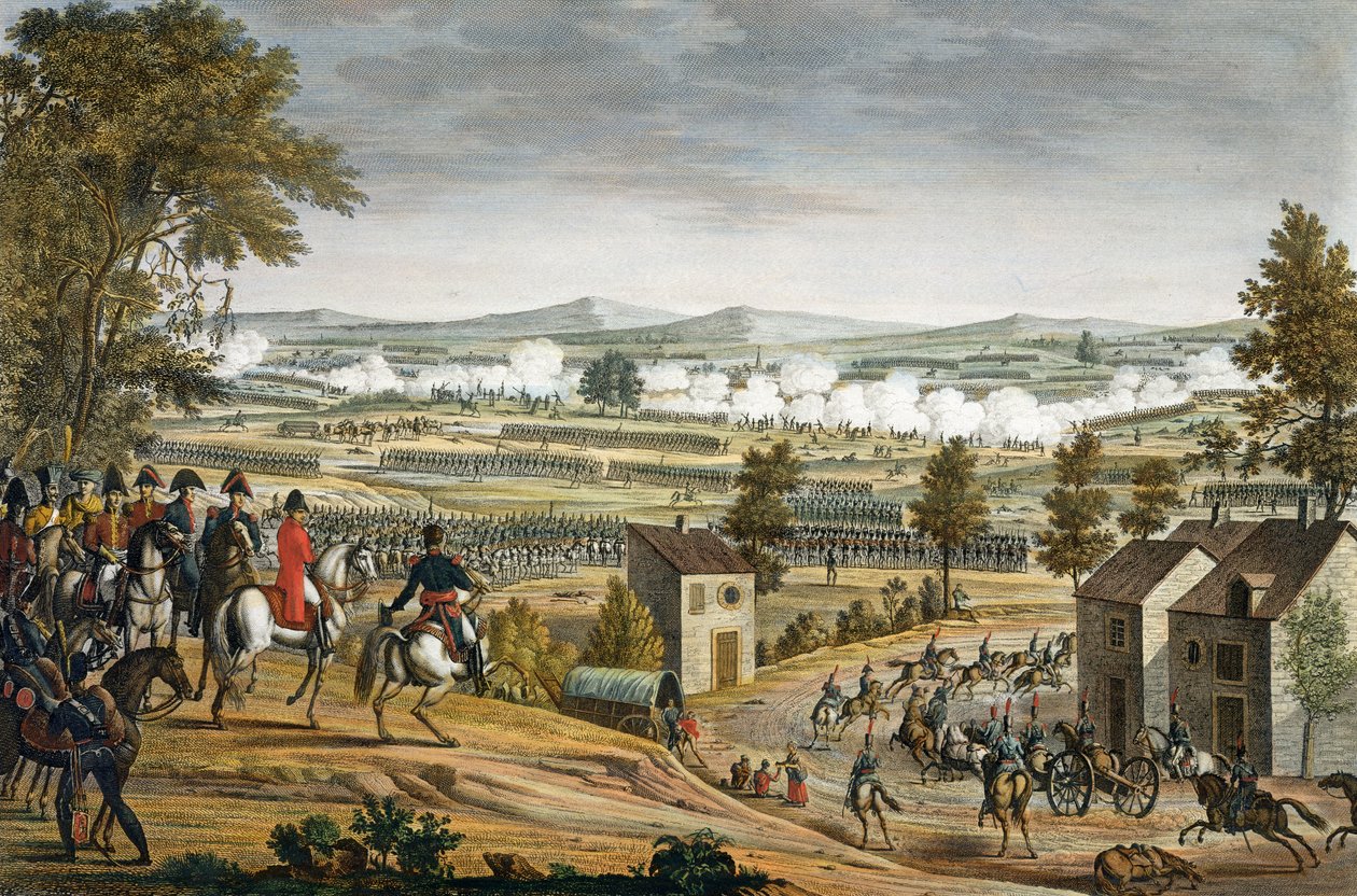 Lutzenin taistelu, 2. toukokuuta 1813, kaiverrus Edme Bovinet (1767-1832) (akvatinta) tekijältä Louis Francois Couche
