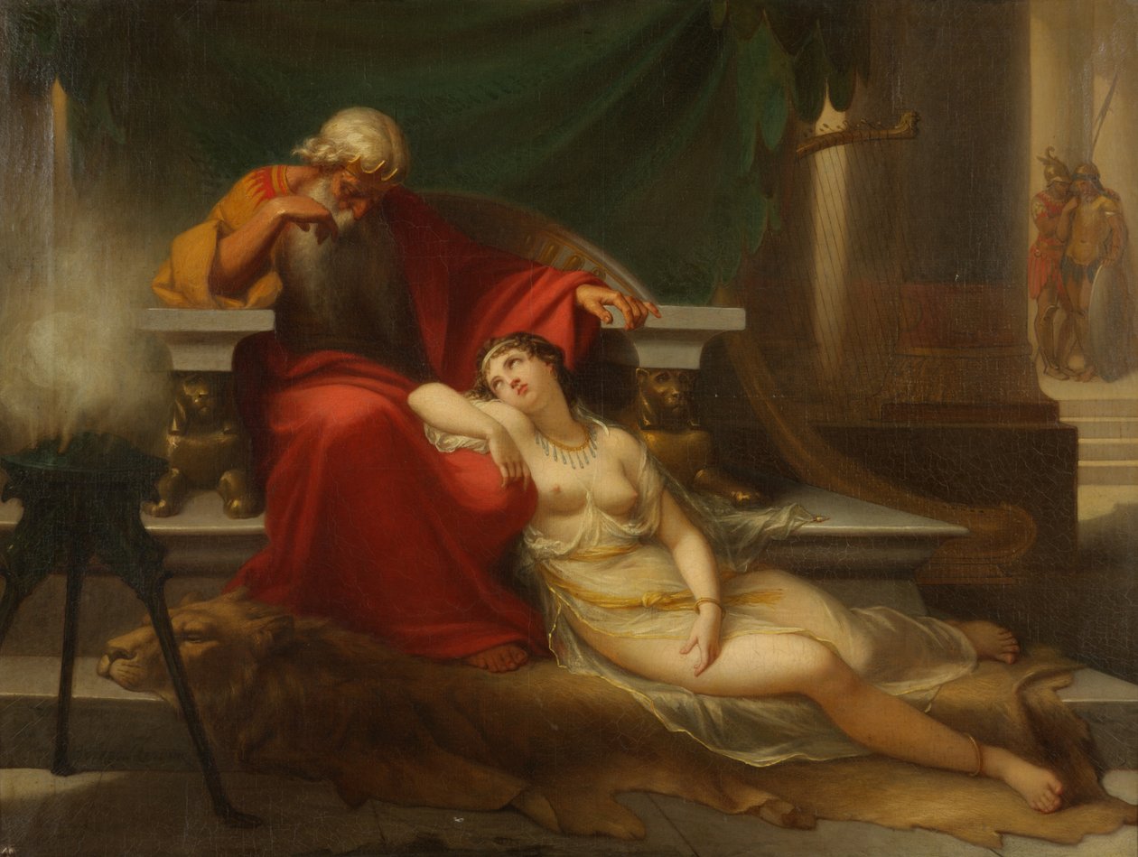 David ja Abisaig, n. 1865 tekijältä Louis Gabriel Leblanc