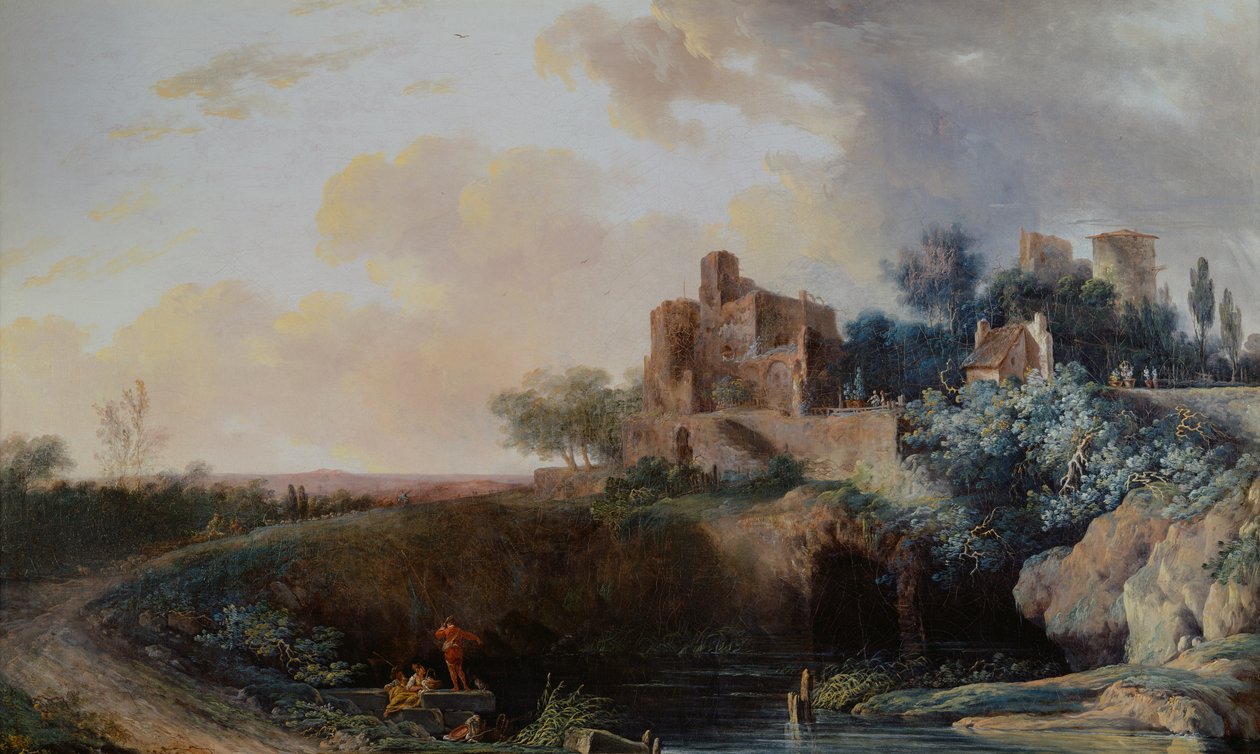 Maisema, 1767 tekijältä Louis Gabriel Moreau