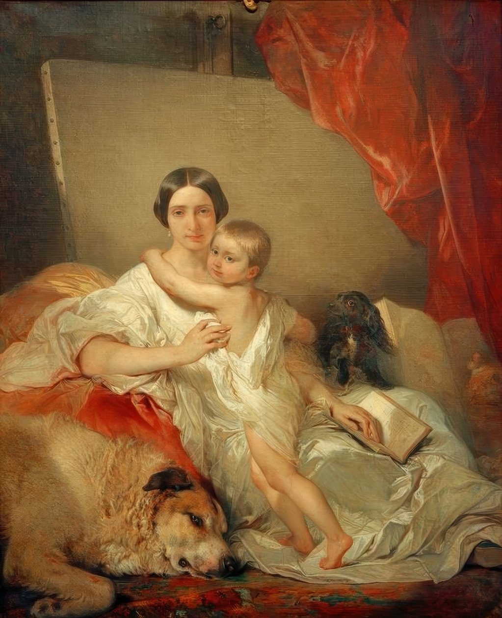 Madame Louis Gallait ja hänen tyttärensä tekijältä Louis Gallait