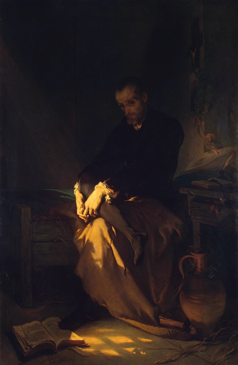 Mäyrä vankilassa, 1853 tekijältä Louis Gallait