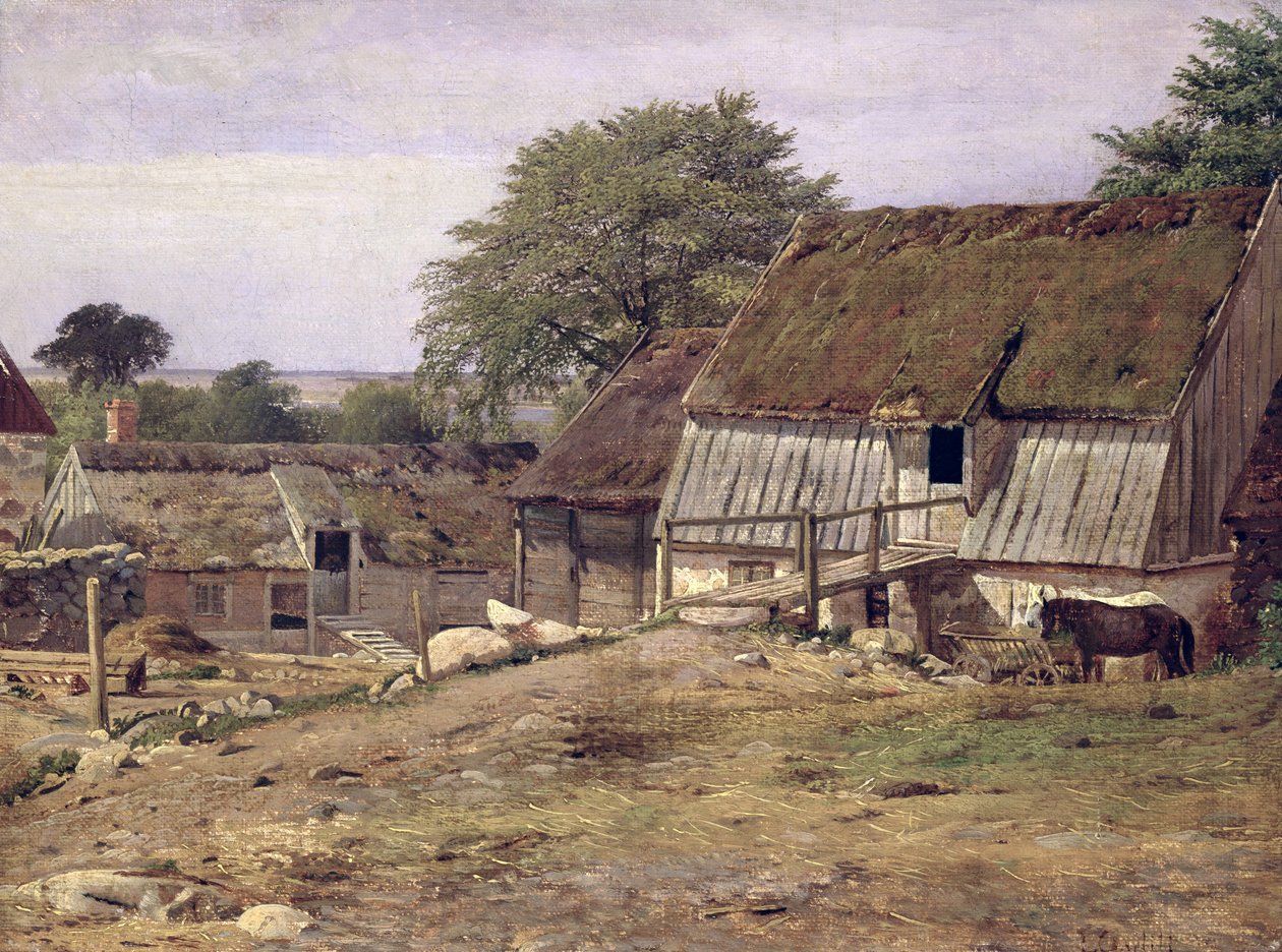 Maalaistalo Ruotsissa, 1834 tekijältä Louis Gurlitt
