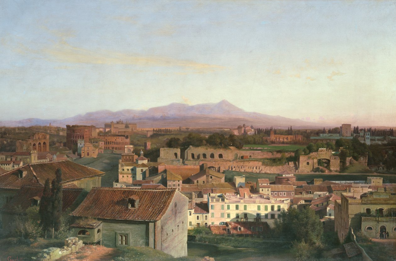 Näkymä Roomasta, 1845 tekijältä Louis Gurlitt