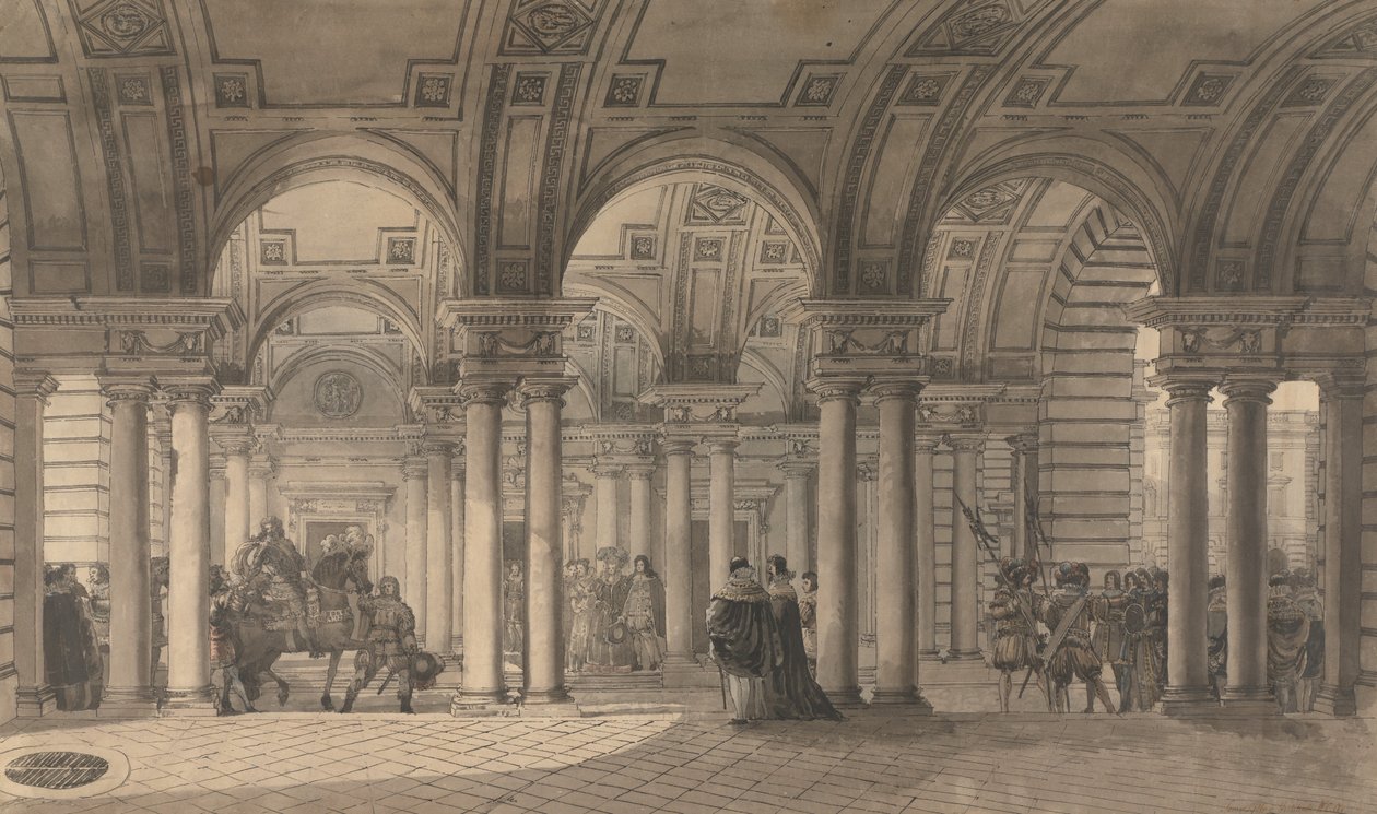 Somerset House, Strandin eteinen tekijältä Louis Jean Desprez