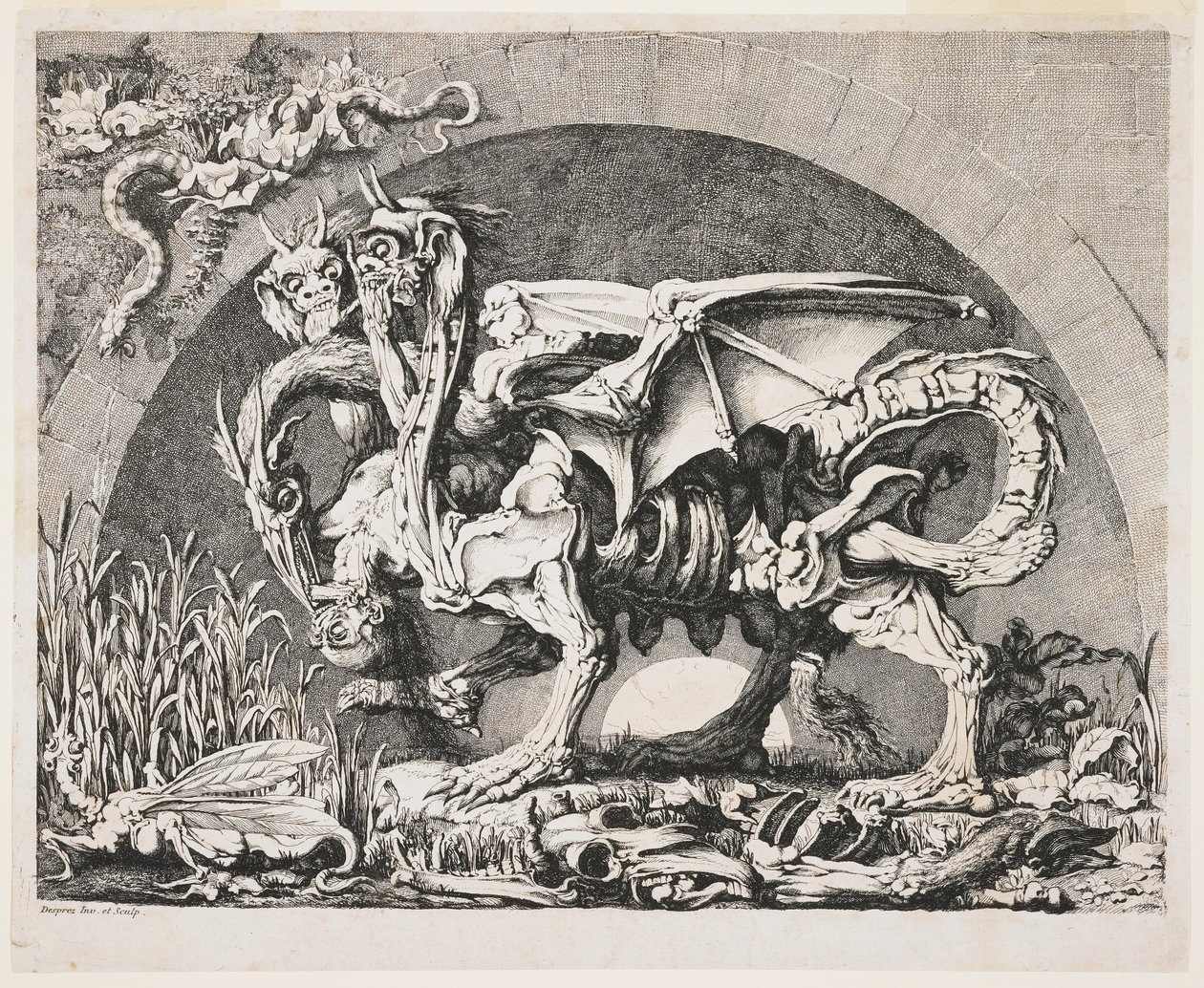 Chimera, c. 1778-1780 tekijältä Louis Jean Desprez