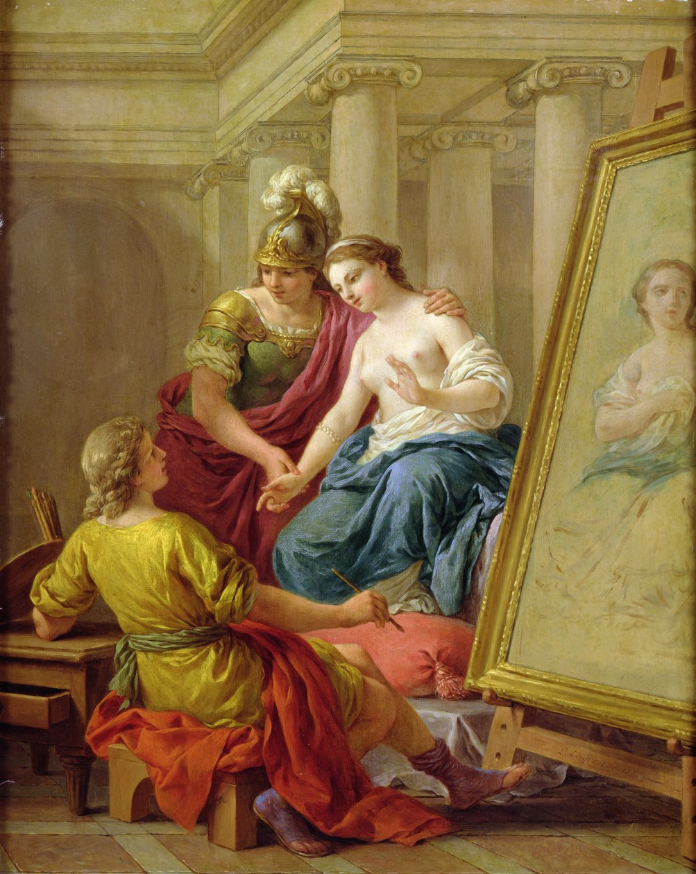 Apelles rakastunut Aleksanterin rakastajattareen, 1772 tekijältä Louis Jean François Lagrenée