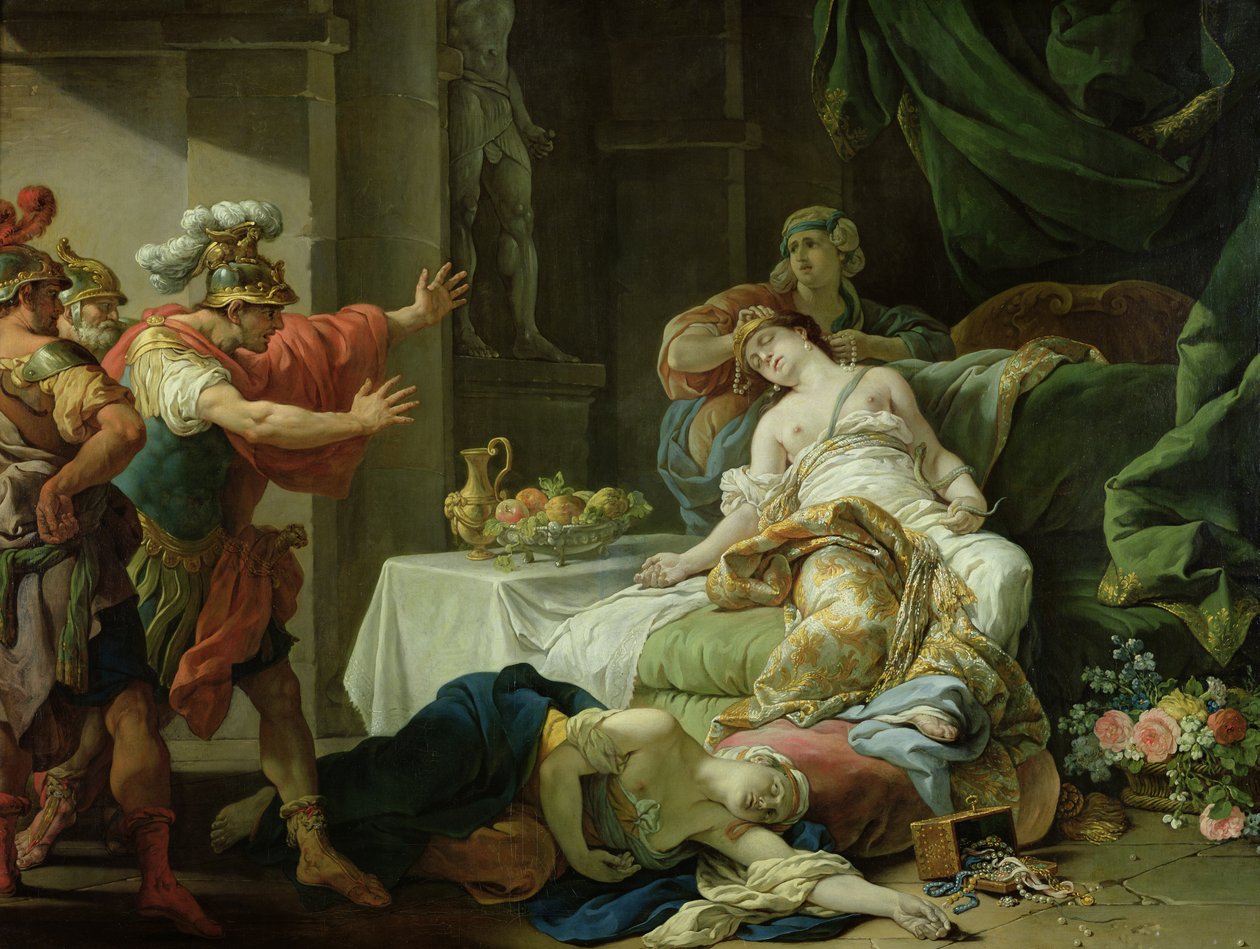 Kleopatran kuolema, 1755 tekijältä Louis Jean François Lagrenée