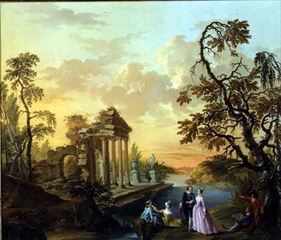 Kunnianosoitus rakkaudelle tekijältä Louis Joseph Watteau de Lilleattr. to Watteau