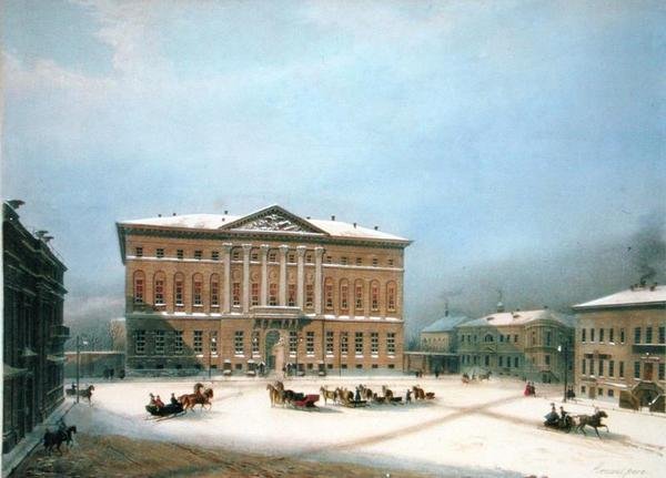 Kenraalikuvernöörin talo Moskovassa, 1840-luku tekijältä Louis Jules Arnout