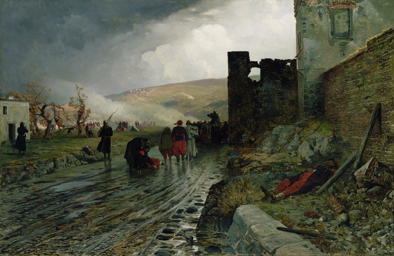 Vankien kuljettaminen Metzin valtauksen jälkeen vuonna 1870, 1872 tekijältä Louis Kolitz