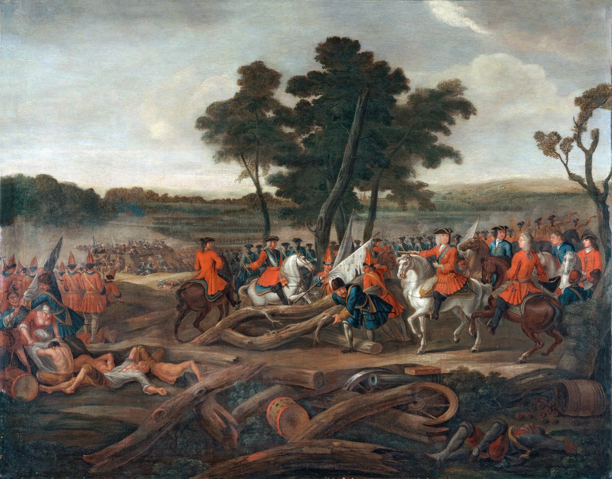 Malplaquetin taistelu, 11. syyskuuta 1709, noin 1713 tekijältä Louis Laguerre