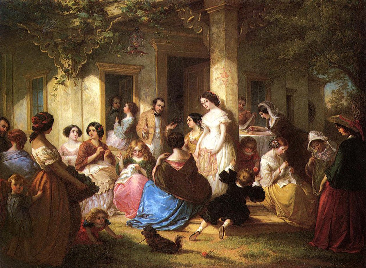 Ompelujuhlat, 1857 tekijältä Louis Lang