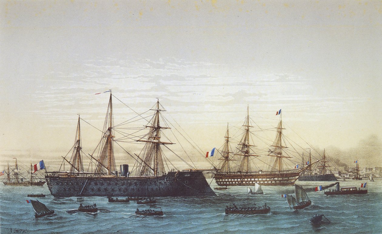Magenta Brestissä. Taustalla näkyy Napoléon III -alus tekijältä Louis Le Breton
