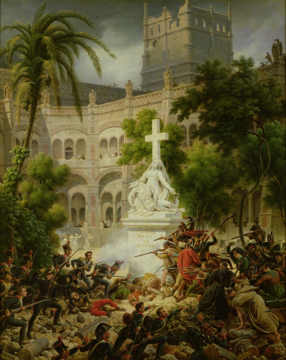Hyökkäys San Engracion luostariin Zaragozassa, 8. helmikuuta 1809, 1827 tekijältä Louis Lejeune