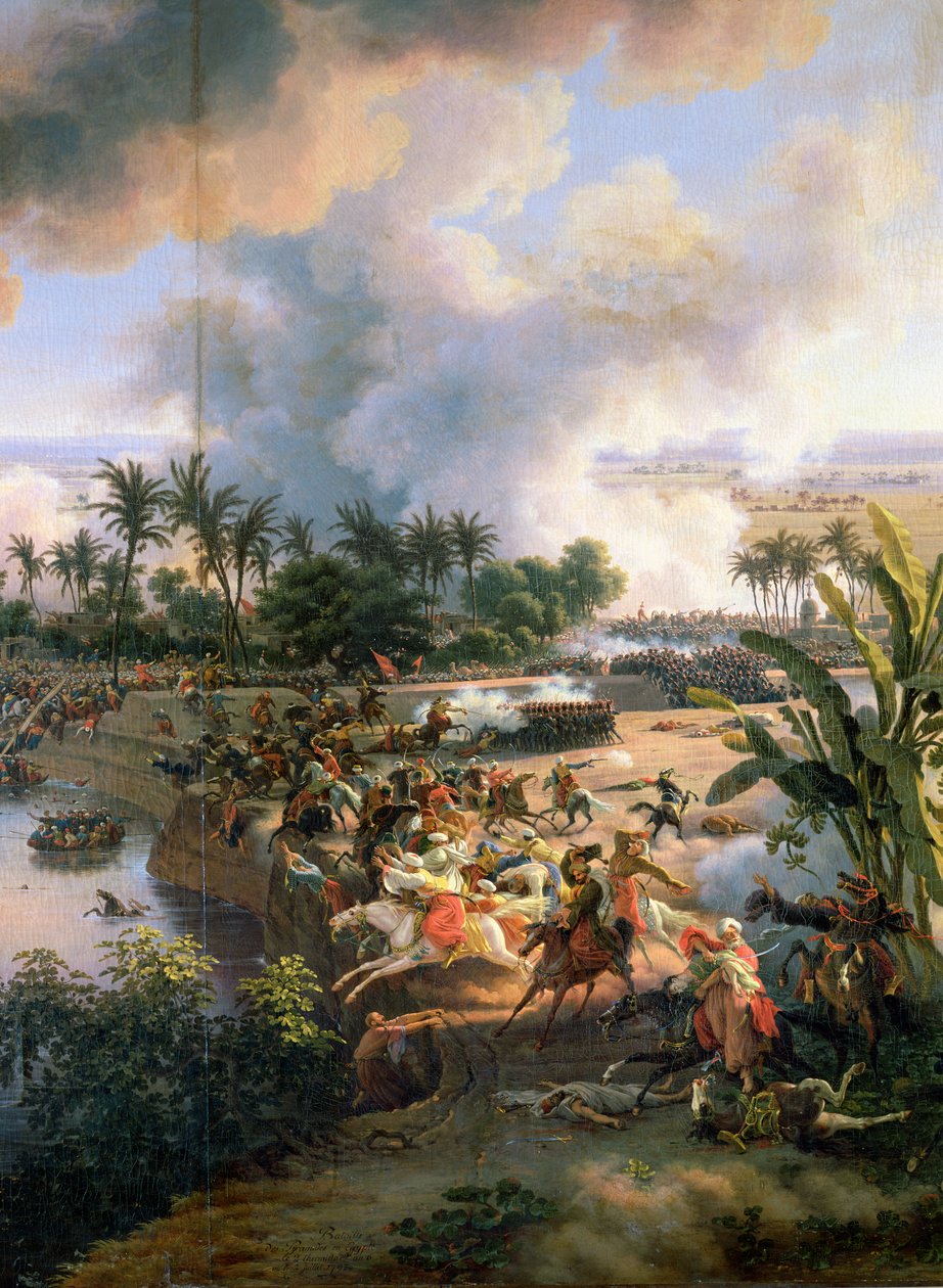 Pyramidien taistelu, 21. heinäkuuta 1798, yksityiskohta Mameluke Cavaliersin reitistä, 1806 tekijältä Louis Lejeune