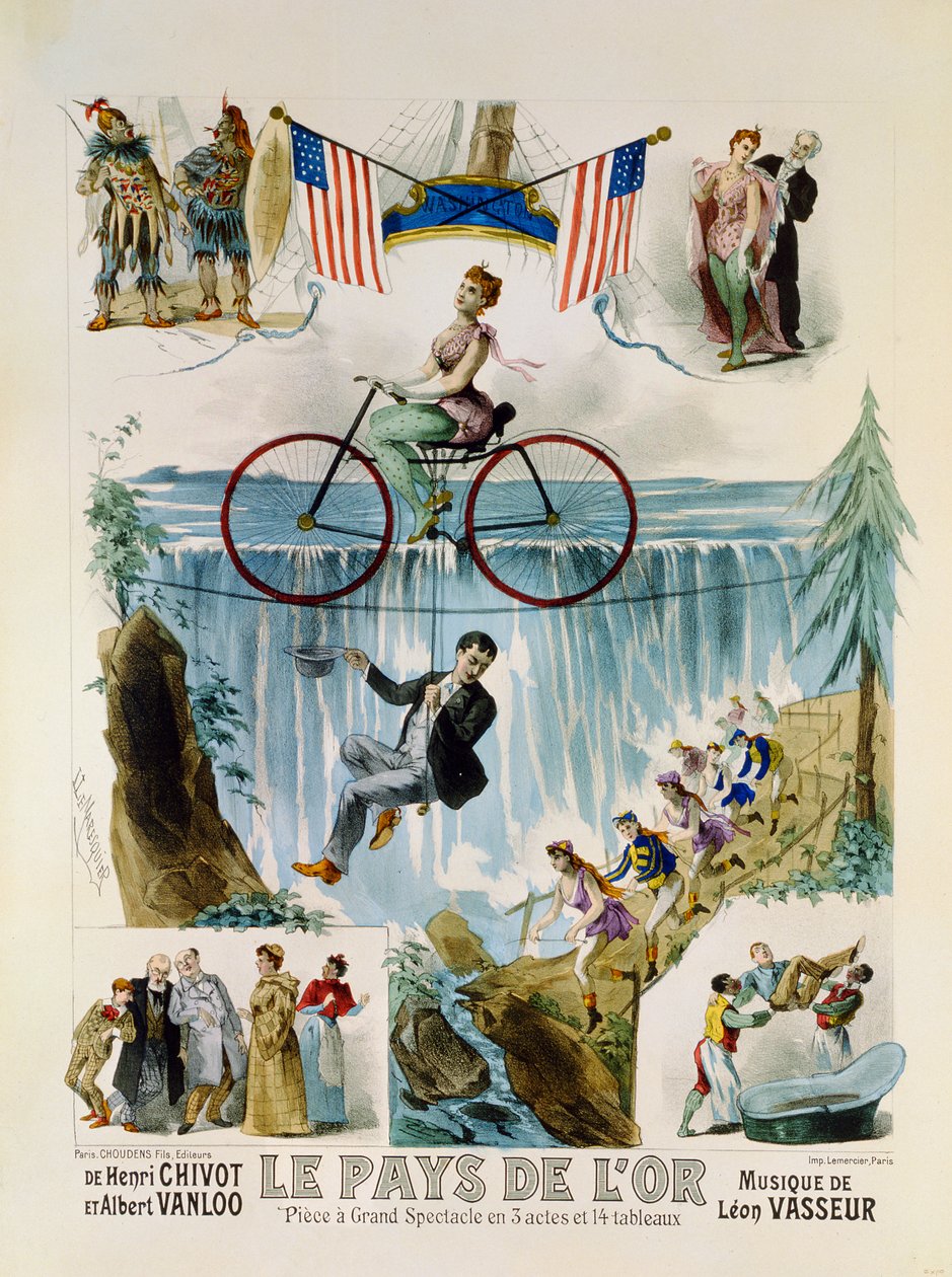 Le Pays forOr -julistemainos (The Land of Gold), n. 1880 tekijältä Louis Lemaresquier