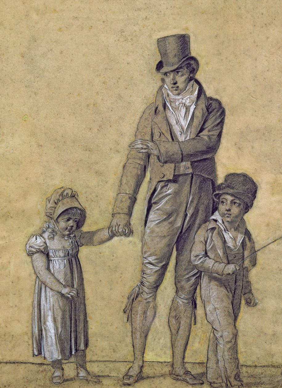 Isä tyttärensä kanssa, opiskele "Suihkussa" tekijältä Louis Leopold Boilly