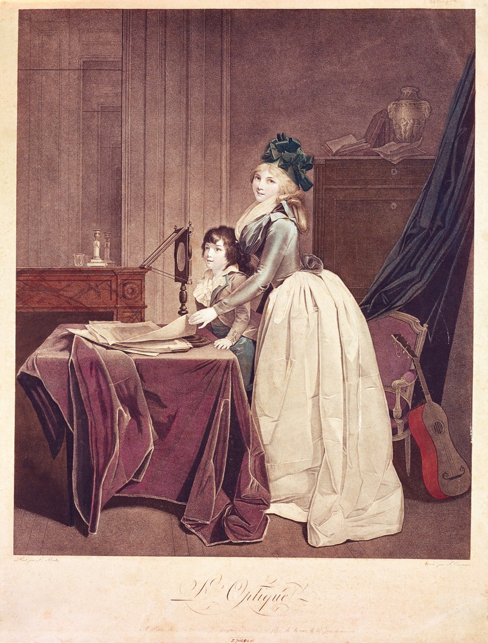 Optinen illuusio, 1794 tekijältä Louis Leopold Boilly