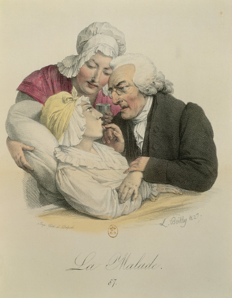 Potilas, kaivertaja Francois Seraphin Delpech (1778-1825) 1827 tekijältä Louis Leopold Boilly