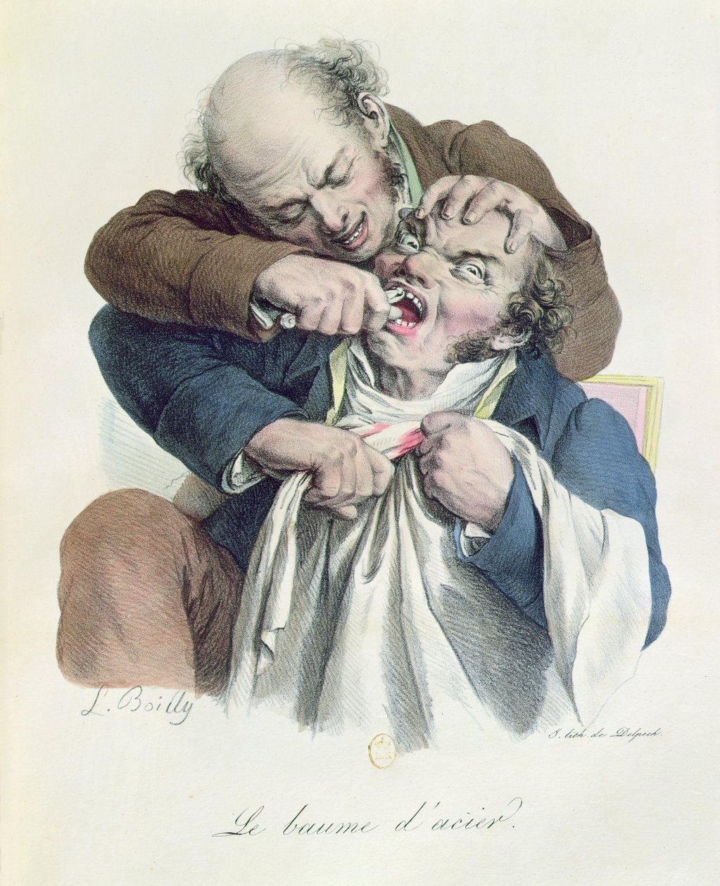 Teräsbalsami, kaiverrus Francois Seraphin Delpech (1778-1825) n. 1826 tekijältä Louis Leopold Boilly