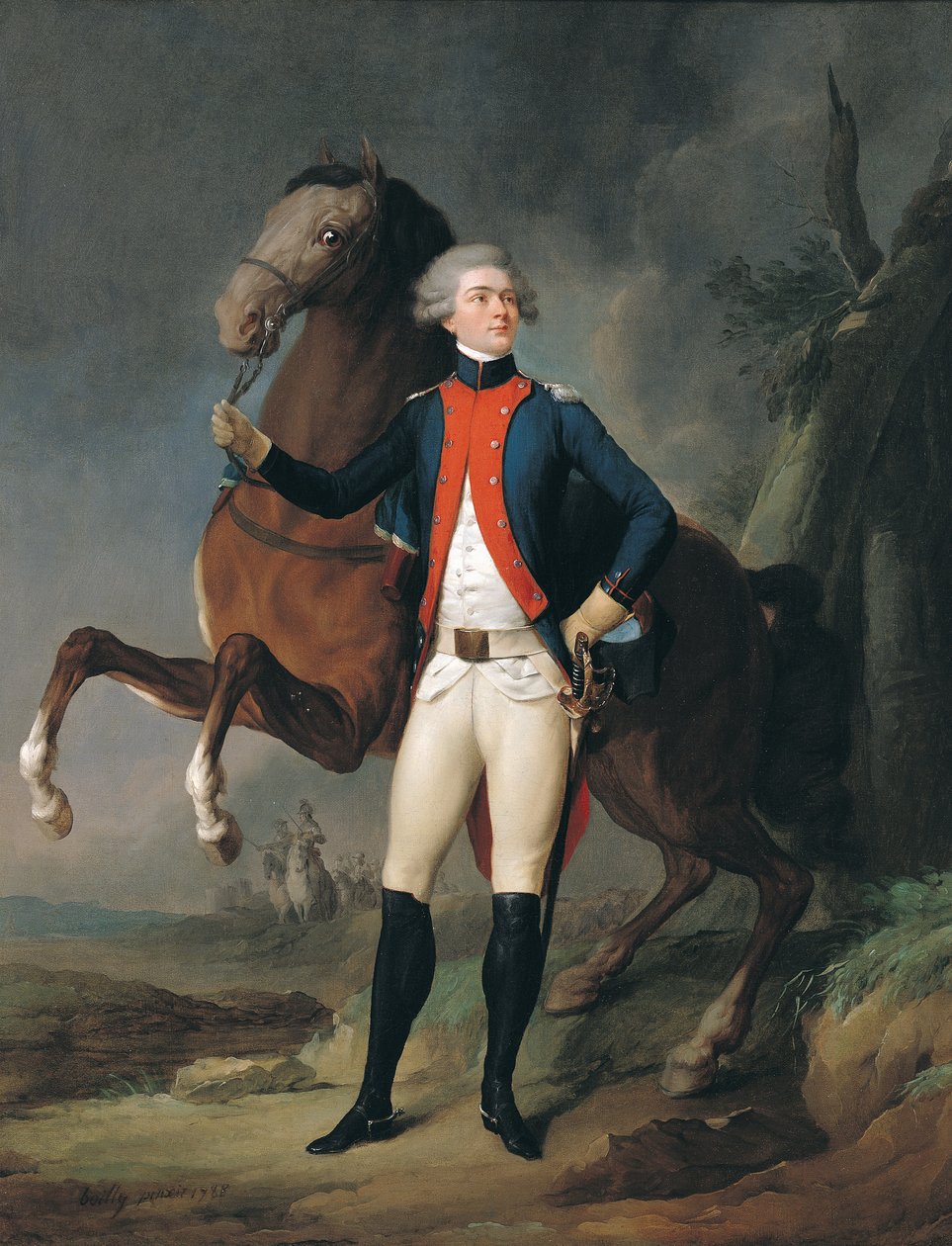 Gilbert Motier (1757-1834) Marquis de la Fayette, 1788 tekijältä Louis Leopold Boilly