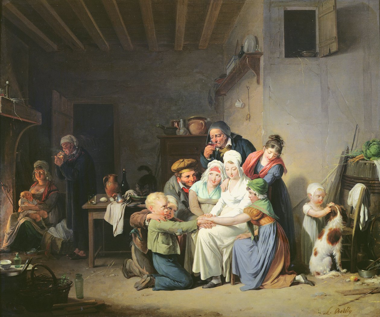 Pied de Boeufin peli, n. 1824 tekijältä Louis Leopold Boilly